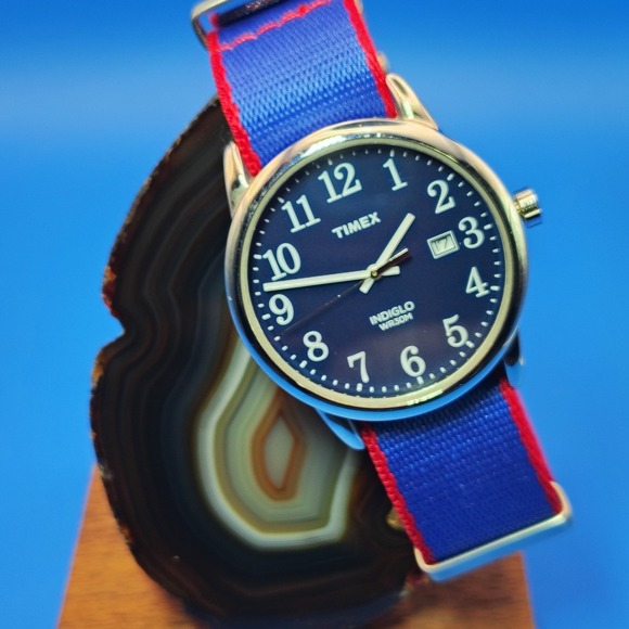 2015 Timex Indiglo Date 38mm Men's Quartz Watch New Nato Strap